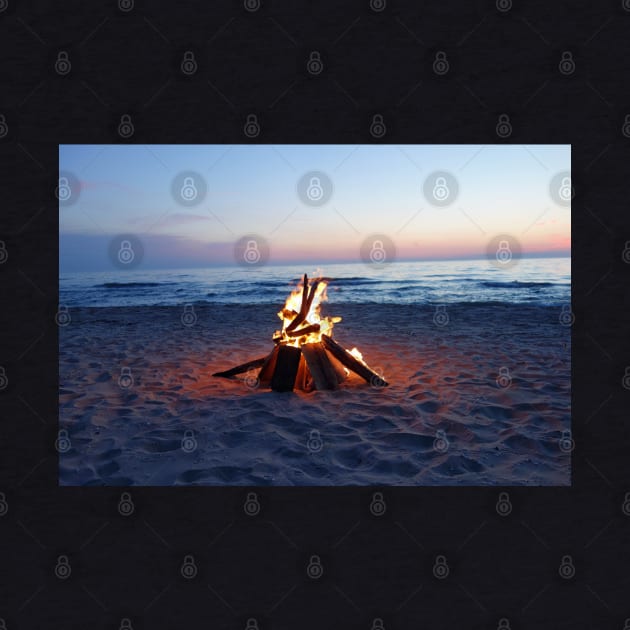 beach campfire by OKUR Creative